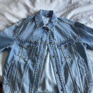 Free People Light Blue Jean Jacket